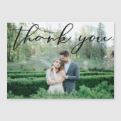 Carte Magnet Merci photo de mariage simple et élég (Devant)