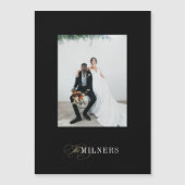 Carte Magnet photo minimaliste Black Elégant (Devant)