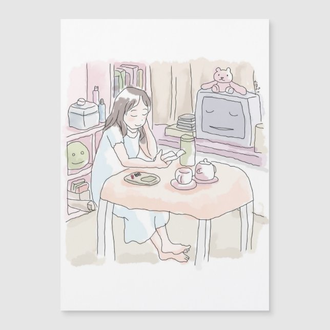 CARTE MAGNÉTIQUE さにいさじ　座る (Devant)