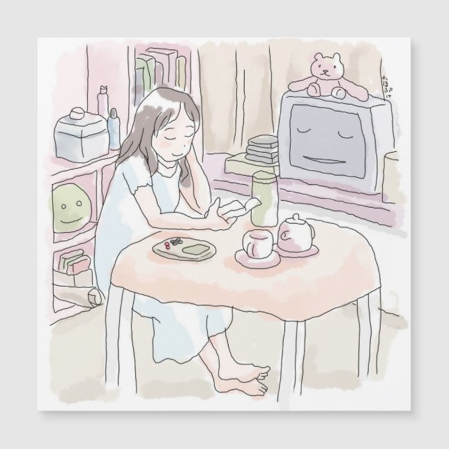 CARTE MAGNÉTIQUE さにいさじ　座る (Devant)