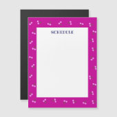 CARTE MAGNÉTIQUE 文字 カスタマイズ チェリー ラズベリーピンク マグネット (Devant / Derrière)