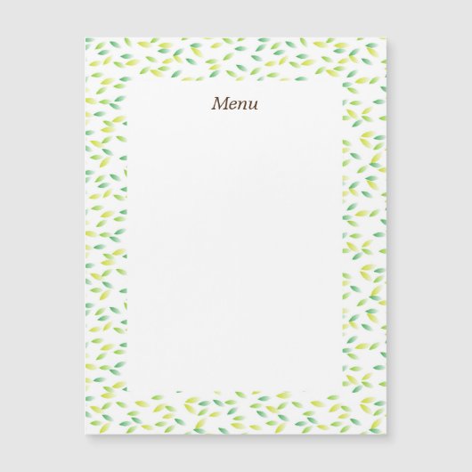 CARTE MAGNÉTIQUE 文字 カスタマイズ リーフ (Devant)