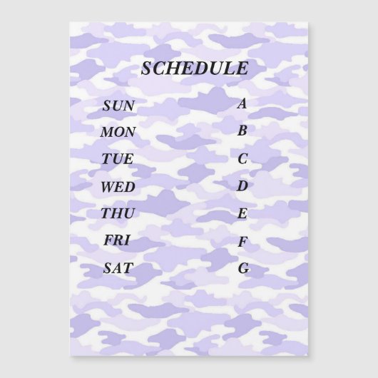 CARTE MAGNÉTIQUE 文字　カスタム　迷彩（パープル）  (Devant)