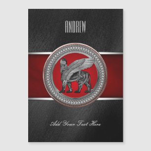 Carte Magnétique [100] Lion ailé assyrien : Or et Lamassu noir