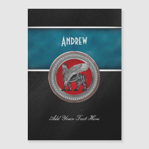 Carte Magnétique [100] Lion ailé assyrien : Or et Lamassu noir