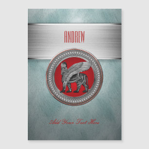 Carte Magnétique [100] Lion ailé assyrien : Or et Lamassu noir