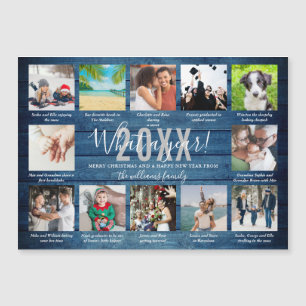 Carte Magnétique 12 Légendes Photo What A An Blue Wood Holiday