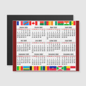 Carte Magnétique 12 mois calendrier de l'année 2025 (Devant / Derrière)