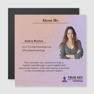 Carte Magnétique 13-Month Moon Phase Zodiac About Calendar