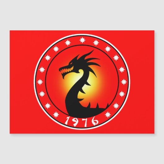Carte Magnétique 1976 Année du Dragon (Devant)