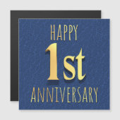 Carte Magnétique 1er anniversaire (Devant / Derrière)