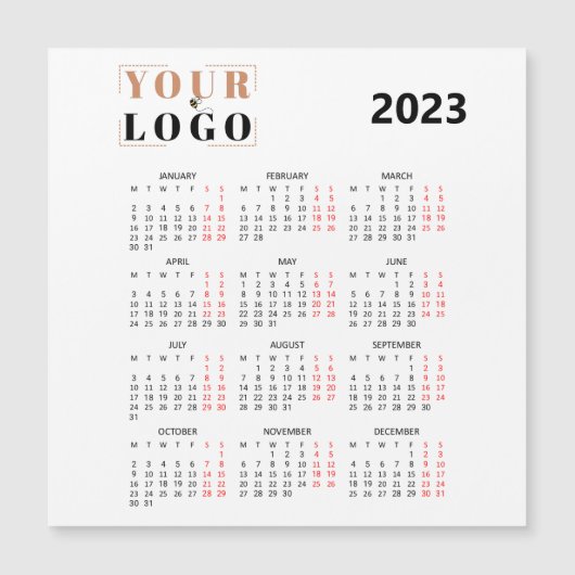 Carte Magnétique 2021 Ajouter votre calendrier de vente de magazine (Devant)