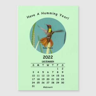Carte Magnétique 2022 Calendrier magnétique mensuel série 12 de 12