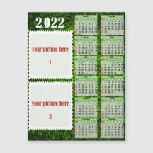 2022 Photo Calendrier personnalisé Aimant frigo