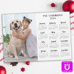 Carte Magnétique 2023 Calendar Pet Dog Kid Custom<br><div class="desc">2023 Yearly Calendar Photo Cards - Send New Year Greetings or include in your Christmas cards, these photo calendar cards are perfect as Christmas and New Year cards to family and friends. Perfect to highlight or circle special family dates, anniversaries, birthdays, pets veterinary appointments or dog grooming, and kids school...</div>