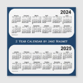 Carte Magnétique 2024-2025 bleu de boîte de police calendrier de 2 (Devant)