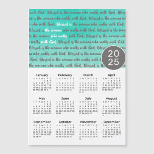 Carte Magnétique 2025 Béni soit le Calendrier magnétique de la femm