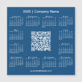 Carte Magnétique 2025 Calendrier Entreprise personnalisée QR Code M (Devant)