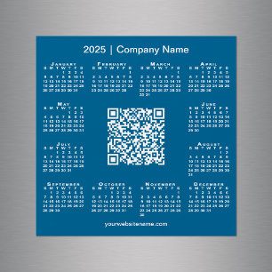 Carte Magnétique 2025 Calendrier Entreprise personnalisée QR Code M