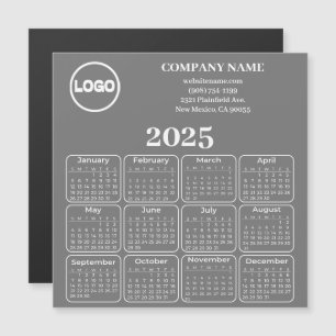 Carte Magnétique 2025 Calendrier Personnalisé Nom de l'entreprise e