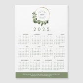 Carte Magnétique 2025 Modern Wreath Your Logo here Calendrier (Devant)
