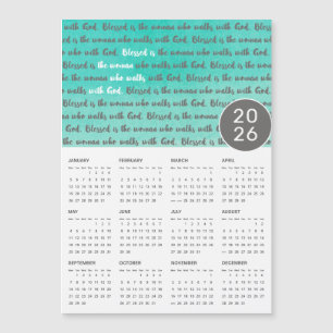 Carte Magnétique 2026 Béni est la Femme Calendrier Magnétique