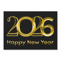 2026 Bonne Année en Or Clair