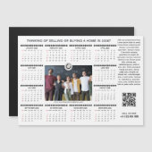 Carte Magnétique 2026 Calendrier Business Logo QR Code Team Photo (Devant / Derrière)