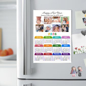 Carte Magnétique 2026 Calendrier Famille 8 Photo Collage Magnétique