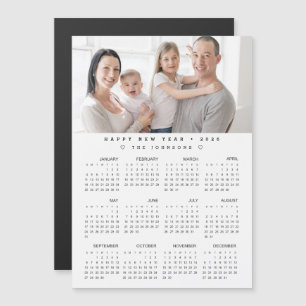 Carte Magnétique 2026 Calendrier Famille Photo Pleine Année Vue mag
