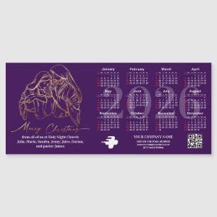 Carte Magnétique 2026 Calendrier Famille Sainte Noël Cadeau religie