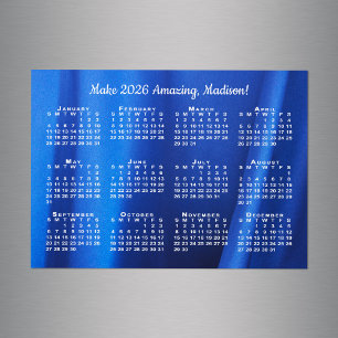 Carte Magnétique 2026 Calendrier Motivation Nom Aimant Photo Person