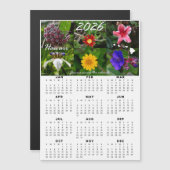 Carte Magnétique 2026 Hawaiian Flower Calendar (Magnetic) (Devant / Derrière)