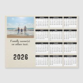 Carte Magnétique 2026 Magnetic Calendar Card personalize with Photo (Devant)