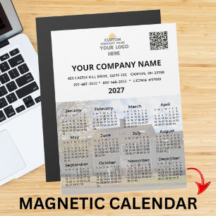 Carte Magnétique 2027 Votre calendrier magnétique de logo d'entrepr