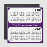 2028-2029 Calendrier de 2 ans pourpre par Janz Mag