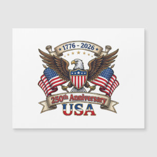 Carte Magnétique 250 ans 4 juillet 250e anniversaire américain 1