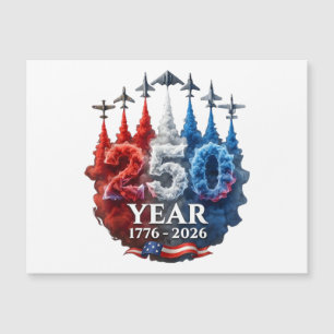 Carte Magnétique 250 Ans Américain 250e USA Patriotique 4 juillet