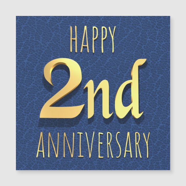Carte Magnétique 2e anniversaire (Devant)