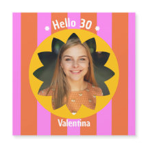 30th birthday colorful photo pink yellow trendy