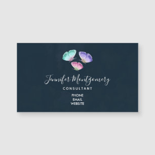 Carte Magnétique 3 Jolies papillons d'aquarelle Pastel