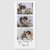 Carte Magnétique 3 Style photo et texte manuscrit Personnalisé (Devant)