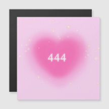 444 Moderne Coeur rose Numéro d'ange esthétique