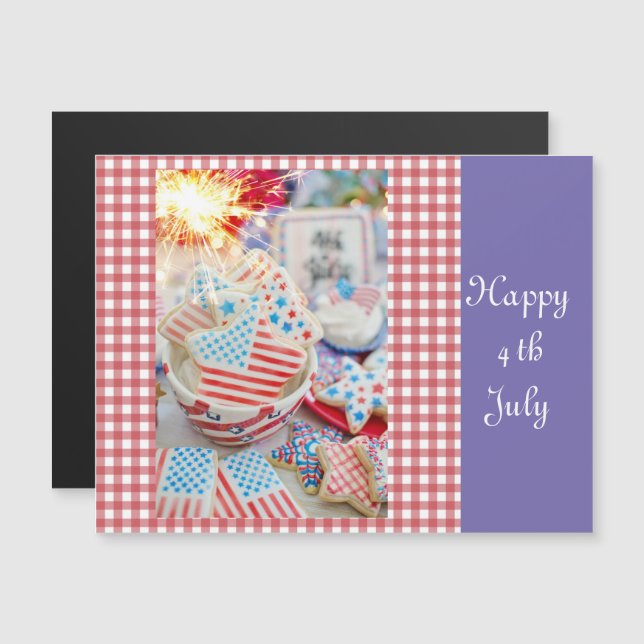 Carte Magnétique 4 juillet (Devant / Derrière)