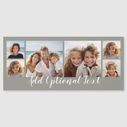 Carte Magnétique 6 Collage de photos - peut changer de couleur (Devant)