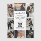 Carte Magnétique 8 photos collage code qr enregistrer la date aiman (Devant)