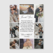 Carte Magnétique 8 photos collage moderne merci aimant mariage (Devant)