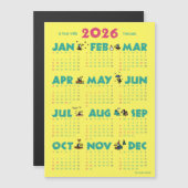 Carte Magnétique A Year with Toucans: Calendar 2026-Y マグネットカード (Devant / Derrière)