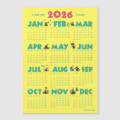 Carte Magnétique A Year with Toucans: Calendar 2026-Y マグネットカード (Devant)