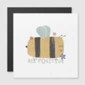 Carte Magnétique Abeille Positive - Bite Bee Pun Note (Devant / Derrière)